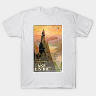 Vintage Travel Poster England Lake District T-Shirt